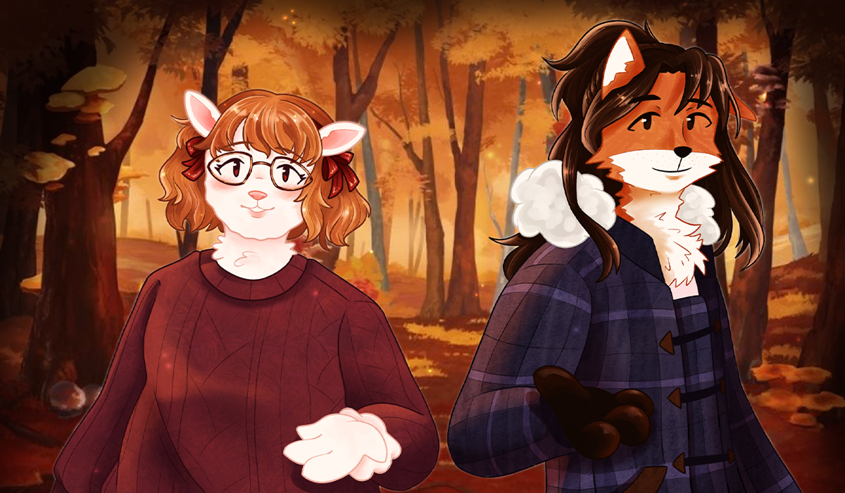 Two kids enjoying the forest breeze